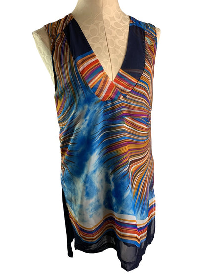 Medium Tiny Anthropologie Women's Shoreline Tunic Sheer V-Neck Sleeveless