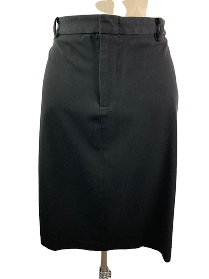 10 Gap Stretch Women's Pencil Straight Black Skirt Knee Length