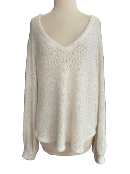 Small Urban Outfitters Ivory Oversized Soft Hi-Lo Sweater