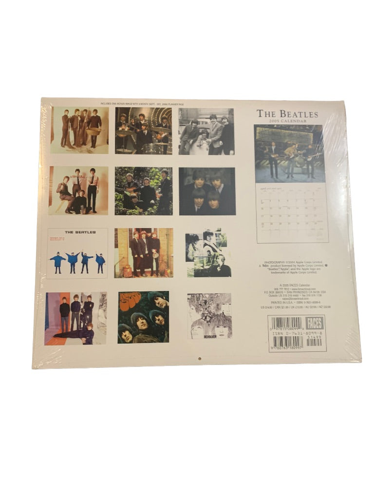 The Beatles 2005 Wall Calendar Sealed FACES 12 Month