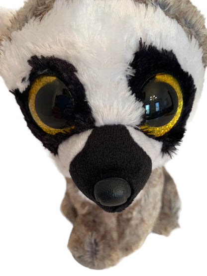 Ty Silk Beanie Boo LINUS Lemur 6.5" Inch Stuffed Animal Toy New with Tags