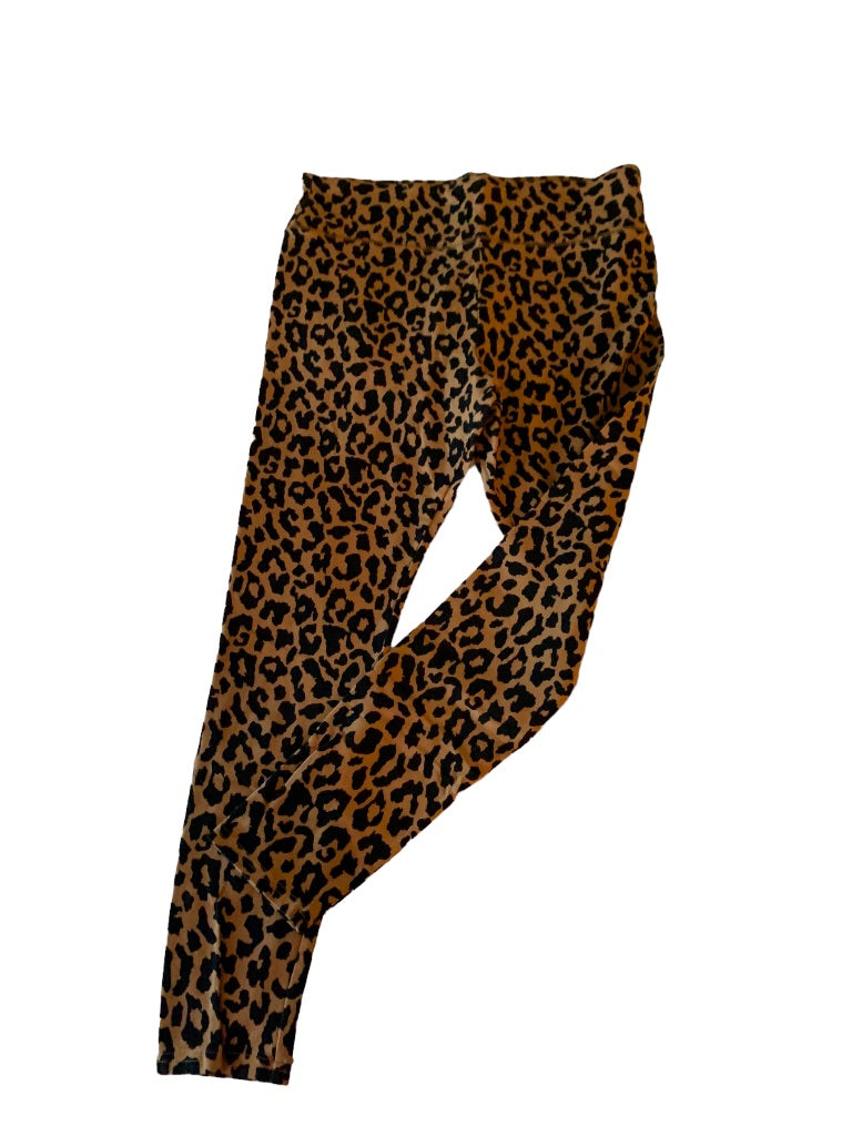 XL Wild Fable Women's Animal Print Leggings Black Brown 27" Inseam