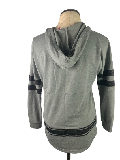 Small NOBO No Boundaries Junior Women's Hoodie Pullover "Faith" Gray