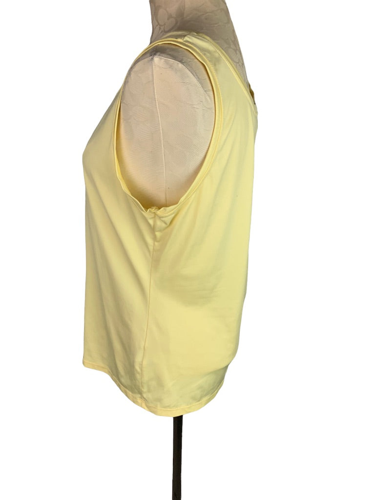 Large Peter Nygard Butter Yellow Tank Sleeveless Top Women's