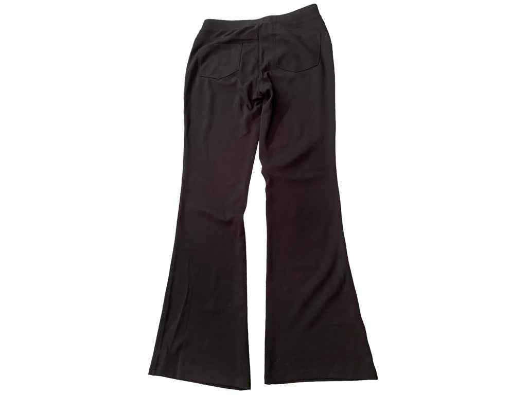 Small DG2 Diane Gilman Pull On Black Ponte Knit Pants Bootcut