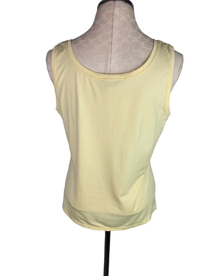 Large Peter Nygard Butter Yellow Tank Sleeveless Top Women's