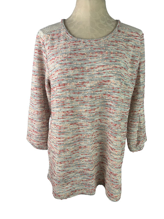 Large Van Heusen Women's 3/4 Sleeve Lace Detail Sweater New