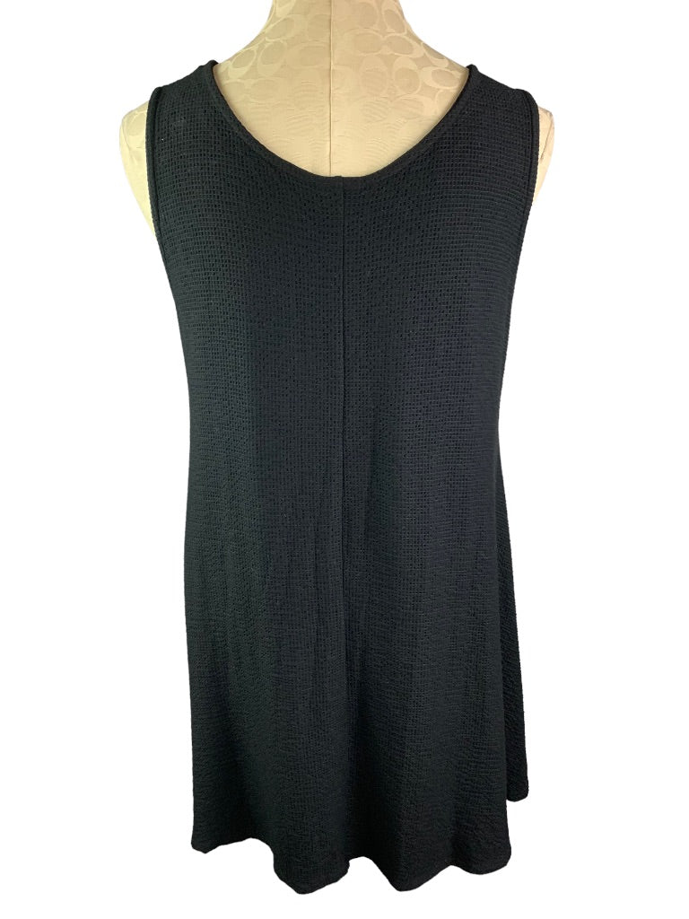 XL Et' Lois Women's Black Soft Hi Lo Tunic Tank Sleeveless