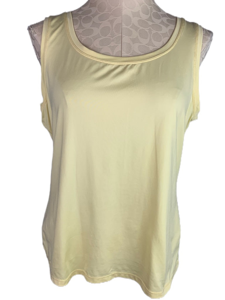 Large Peter Nygard Butter Yellow Tank Sleeveless Top Women's