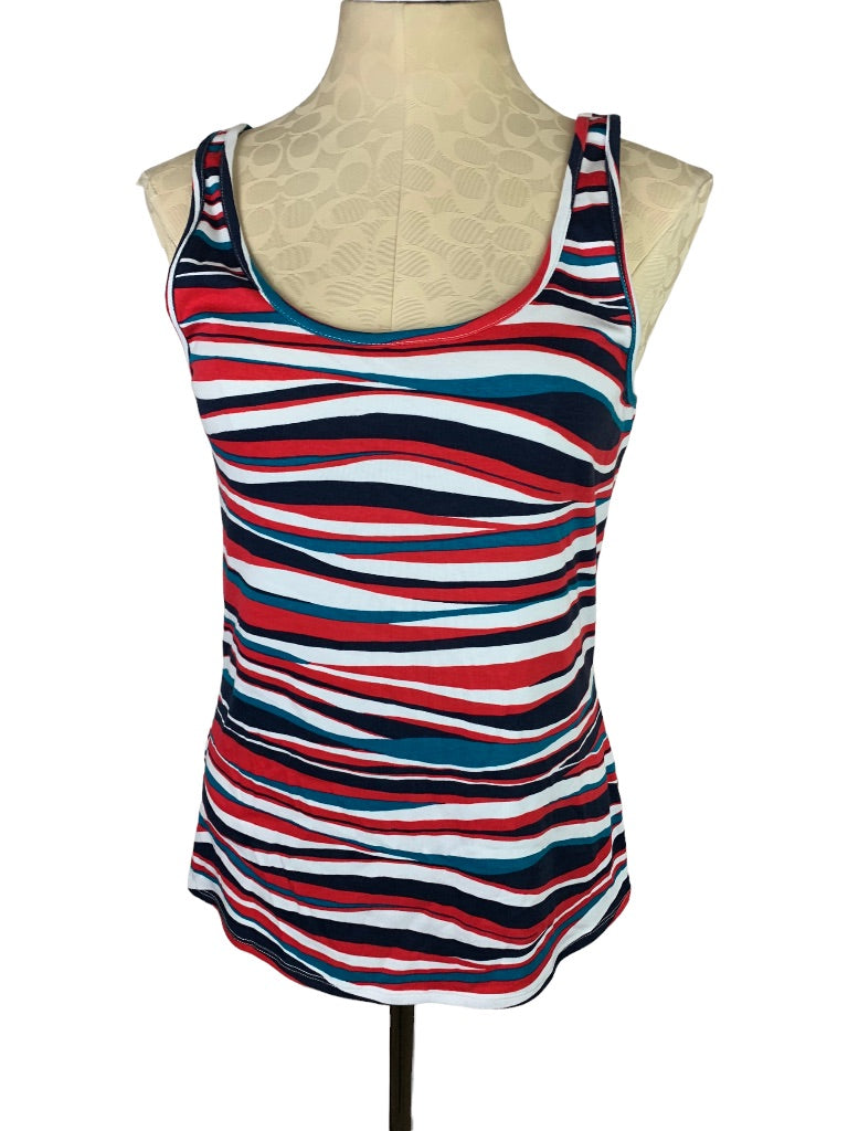 Large Apt 9 Junior Women's Soft Tank Top Sleeveless Scoop Neck Striped