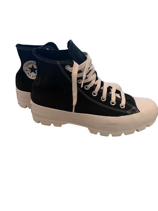 9M Converse All Star Women's Black Canvas Lugged Sole Sneaker