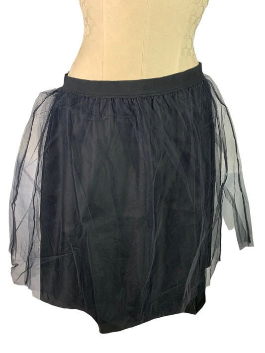 Medium Isaac Mizrahi Live! Women's Black Knee Length Tulle Layer Skirt