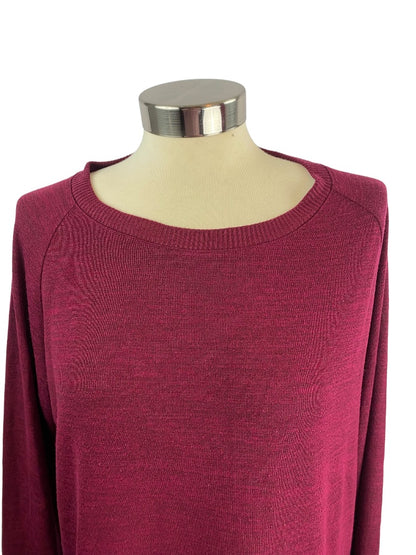 Medium Gap Women's Pullover Burgundy Soft Lightweight Sweater Long Sleeve