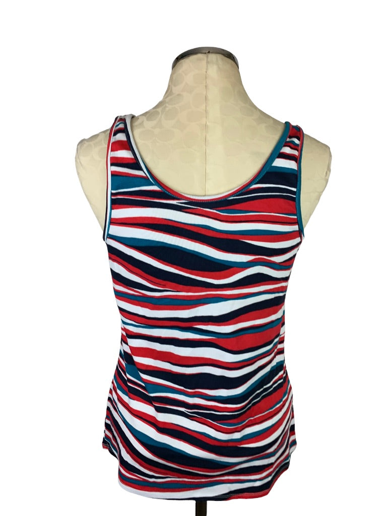 Large Apt 9 Junior Women's Soft Tank Top Sleeveless Scoop Neck Striped