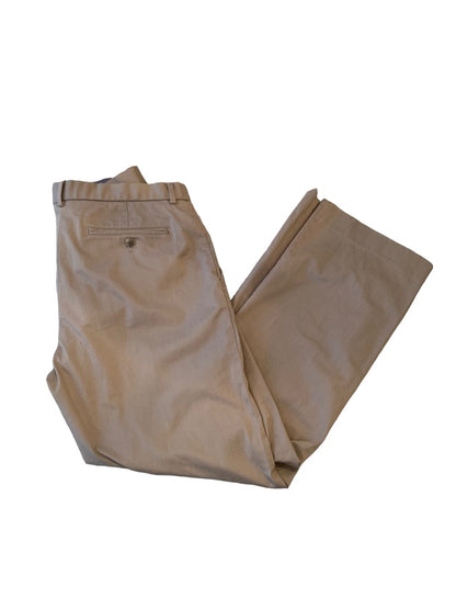 34 x 32 Gap Straight Fit Men's Tan Dress Pant Cotton Blend