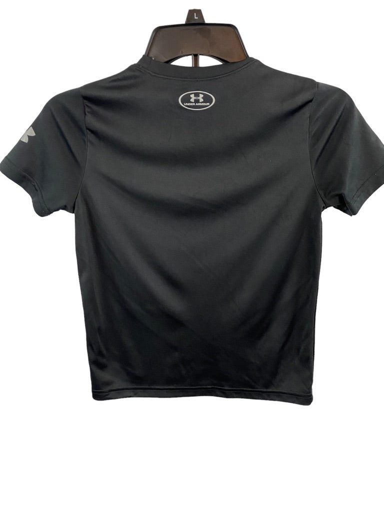 XS Youth Under Armour "SC" Black Short Sleeve Activewear Shirt Boy's