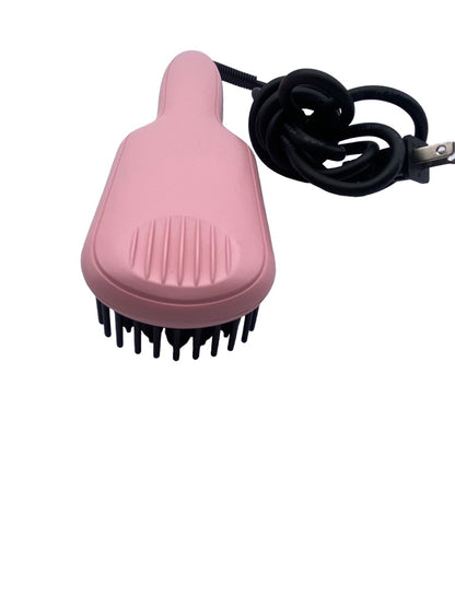 Hair Straightener Brush Electric Pink Temperature Control