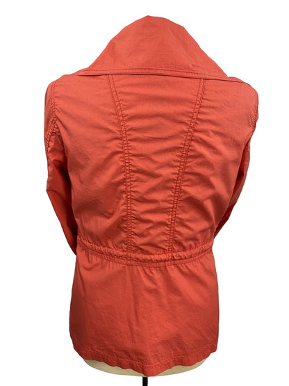 Small Chico's Women's Coral  Lined Jacket Drawstring Waist Lightweight