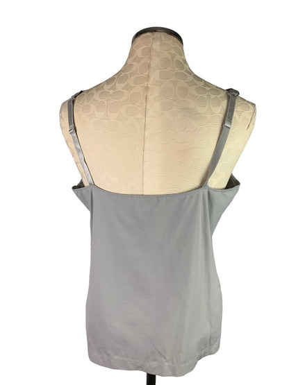 XL Chico's (Size 3) Gray Lace Trimmed Cami Nylon Blend Adjustable Strap