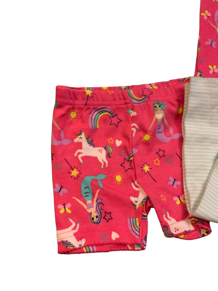 12 Months Carter's 4 Piece Pajama PJ Set Mermaid Unicorn "Girls Can be Anything"