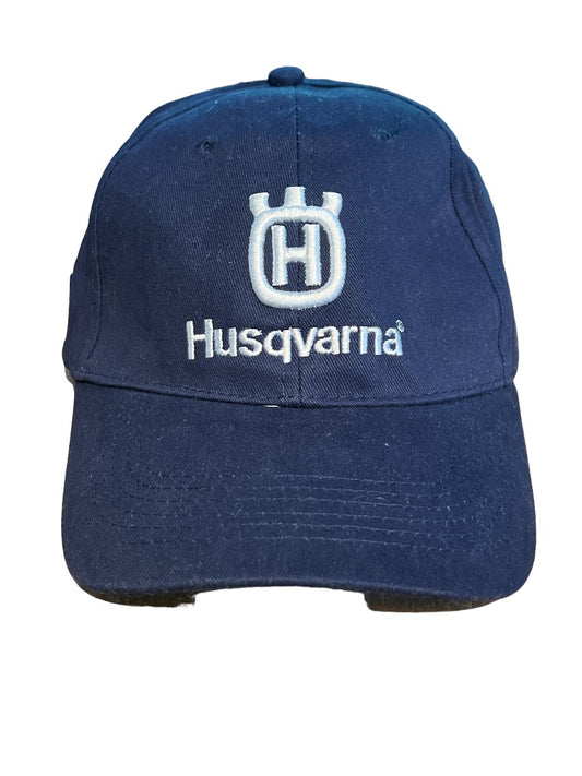 Husqvarna Feel The Power Cap USA Flag Spell Out Logo Tools Mowers Baseball Hat