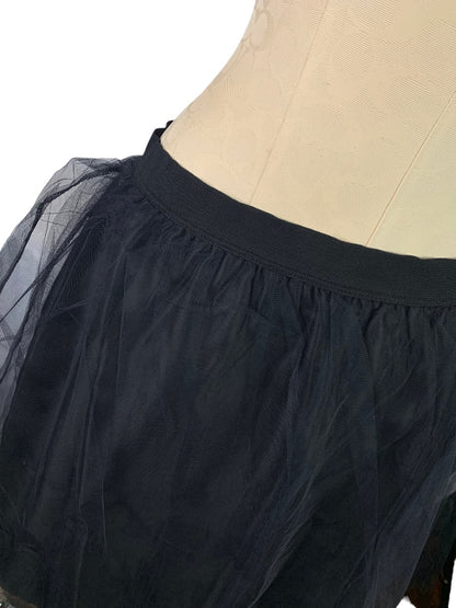 Medium Isaac Mizrahi Live! Women's Black Knee Length Tulle Layer Skirt