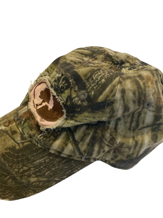 MOSSY OAK Pink Patch Camo Distressed Hat One Size by  Outdoor Cap