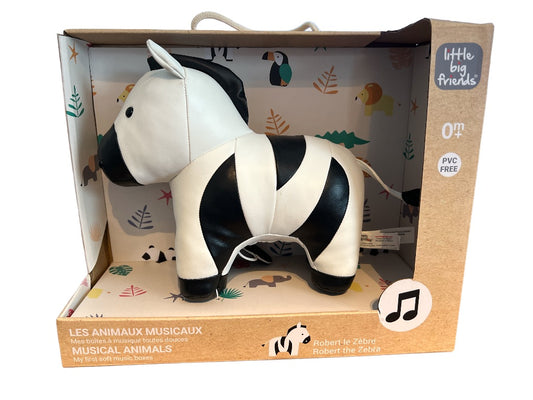 New Musical Zebra "Robert" Soft PVC Free Music Box