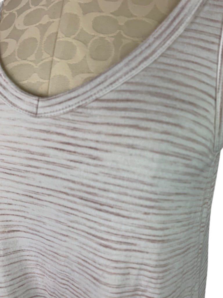 Small Old Navy Luxe Soft Cotton Tan Brown Striped Tank Top Women's