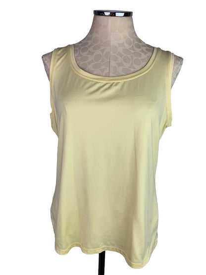 Large Peter Nygard Butter Yellow Tank Sleeveless Top Women's