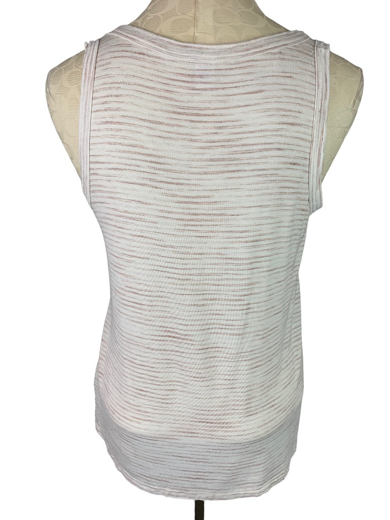 Small Old Navy Luxe Soft Cotton Tan Brown Striped Tank Top Women's