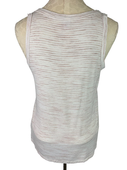 Small Old Navy Luxe Soft Cotton Tan Brown Striped Tank Top Women's