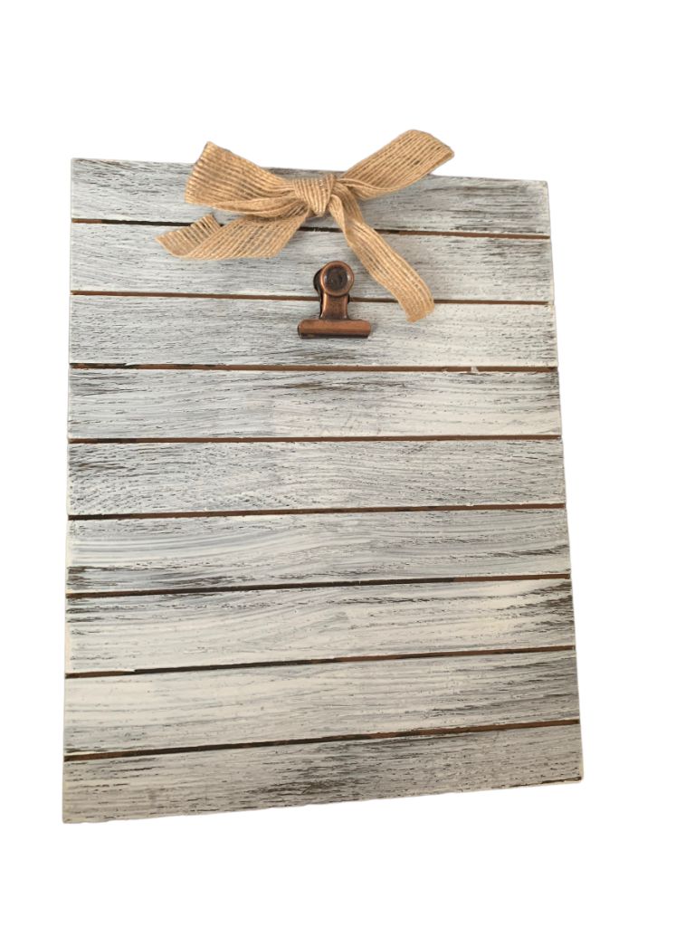 Tabletop or Wall Hanging Picture Frame Memo Holder Shabby Chic Farmhouse Style