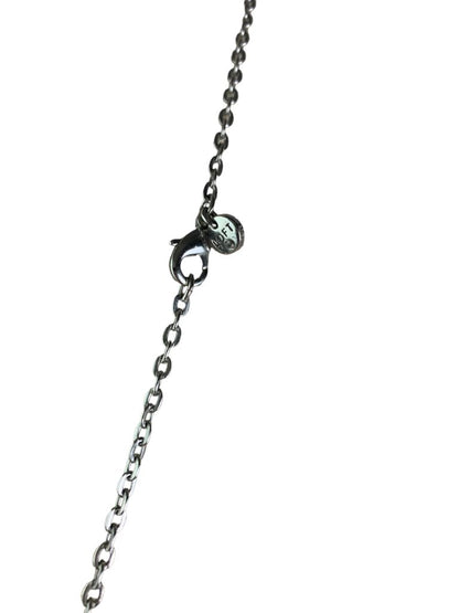 Loft Silvertone Chain 33"Necklace with Clasp Yellow Faceted Glass Beads