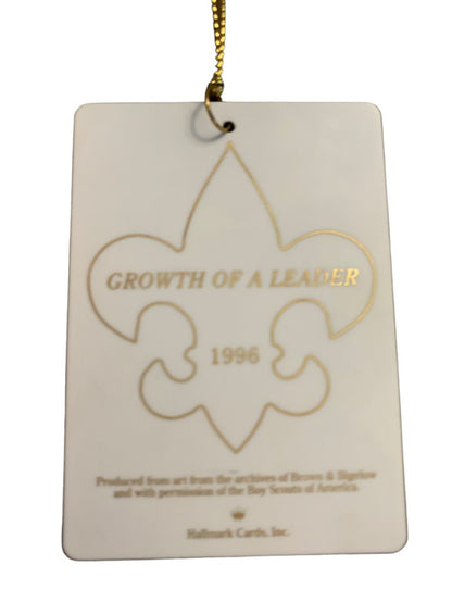 Vintage 1996 Hallmark Keepsake Ceramic Ornament Growth of a Leader Boys Scouts