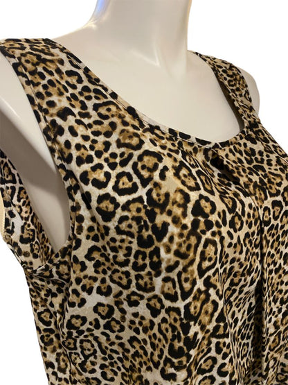 XL (3) Chico's Leopard Print Sleeveless Blouse Tank