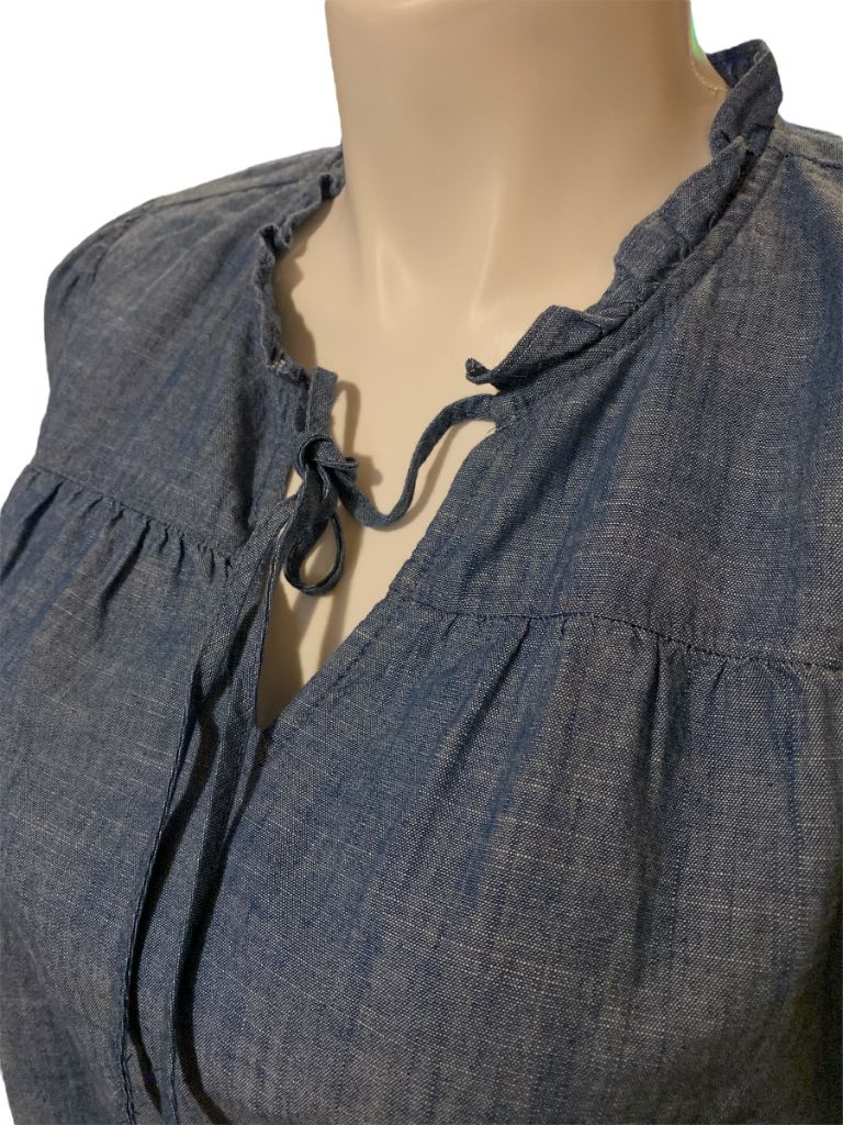 Large NWT J Crew Denim Blue Womens Shirt Blouse