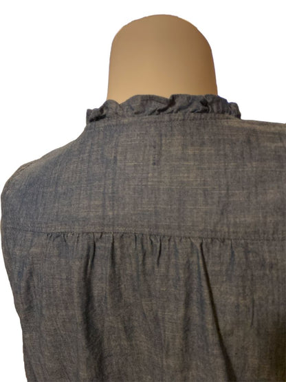 Large NWT J Crew Denim Blue Womens Shirt Blouse