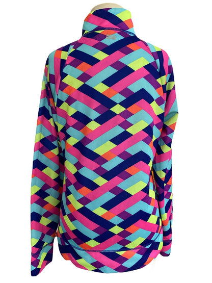 Medium Fila 1/4 Zip Bright Geometric Pullover Jacket