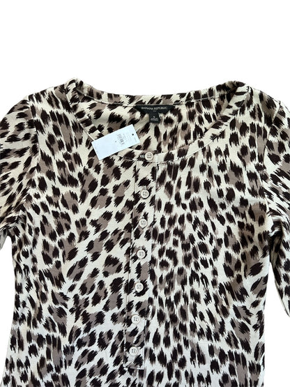 Small Banana Republic Animal Print Bodysuit NWT