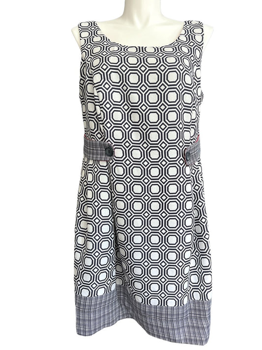 16W Signature by Robbie Lee Geometric Shift Dress Sleeveless