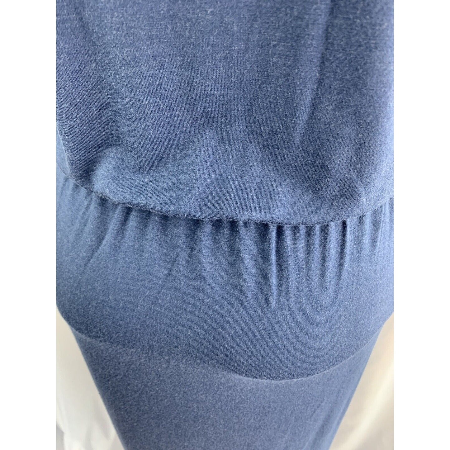 Small Buffalo by David Bitton Blue Jersey Knit Dress Short Sleeve Elastic Waist