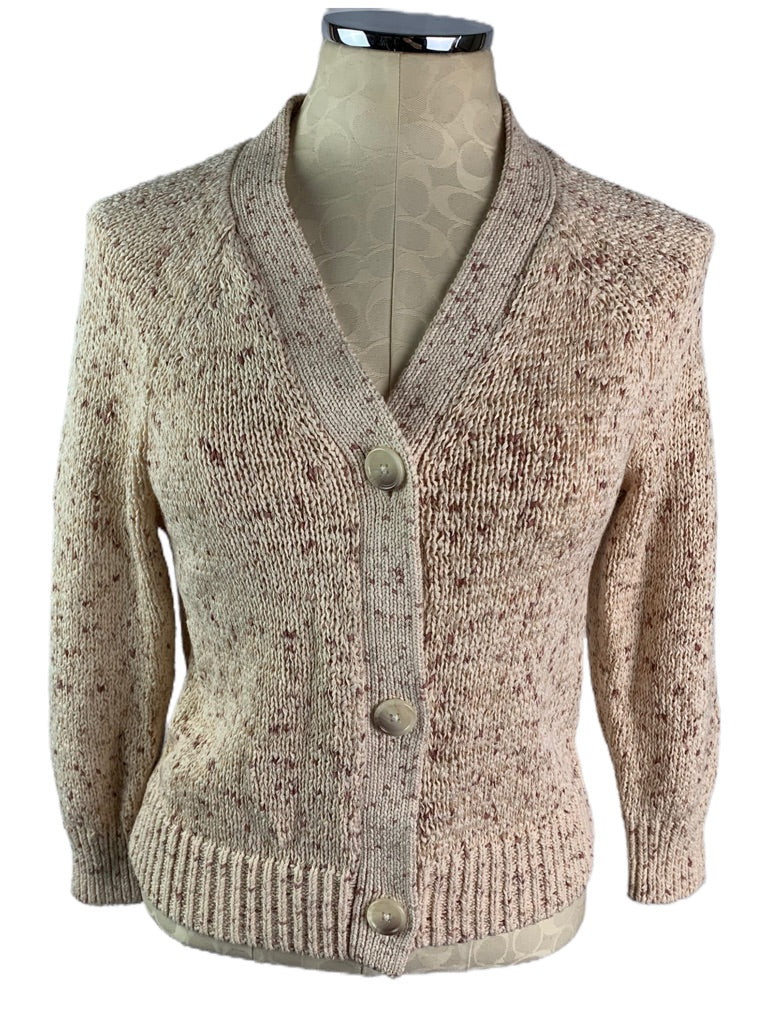 XS LOFT Women's Pink Shades of Pink V-Neck Sweater Cardigan