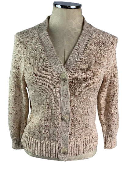 XS LOFT Women's Pink Shades of Pink V-Neck Sweater Cardigan