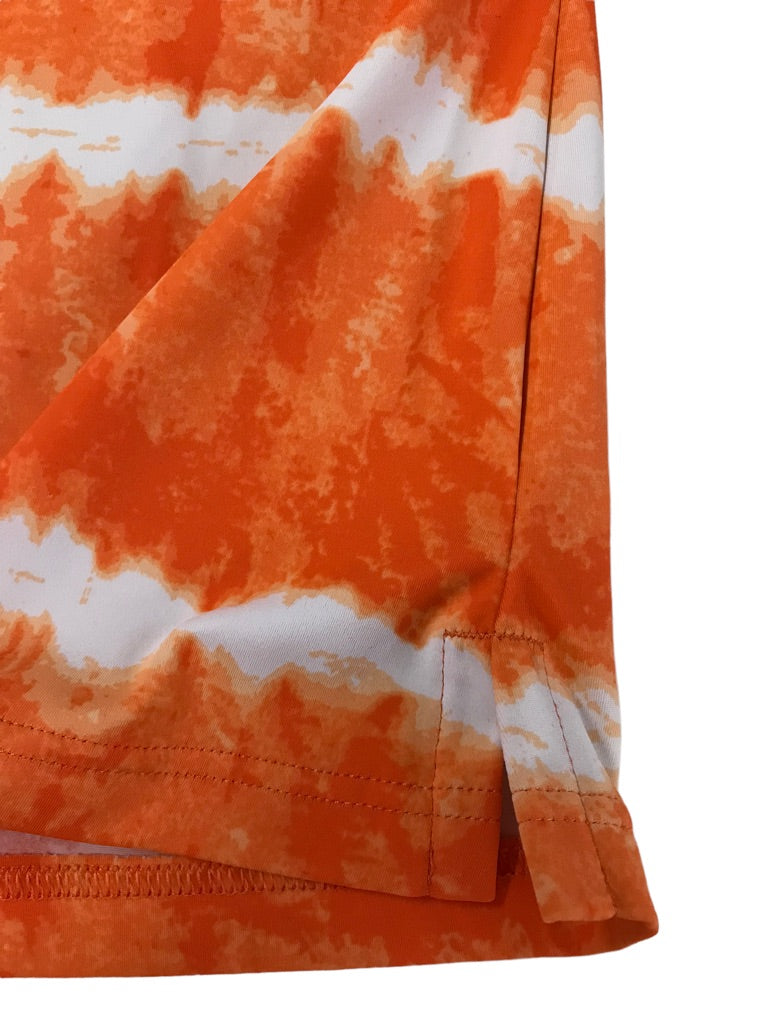 Medium (5/6) Lands' End Girls Orange White Tie Dye Athletic Dress