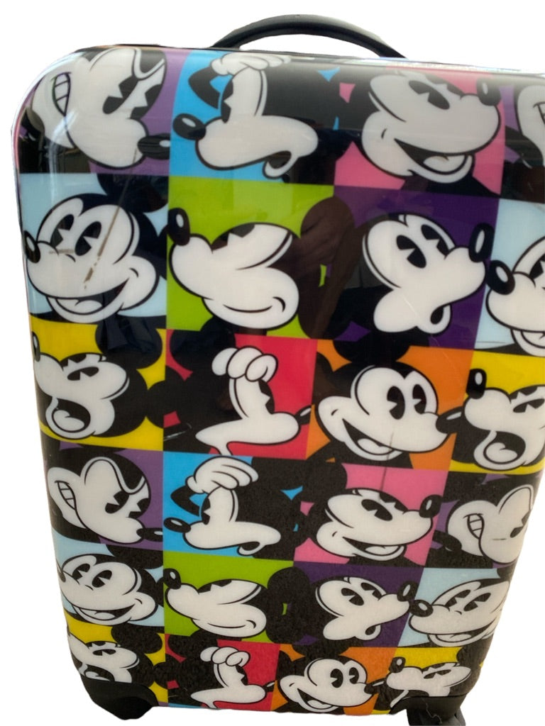 Disney Mickey Mouse Hard Case Rolling 360 Luggage Pop Art 19"