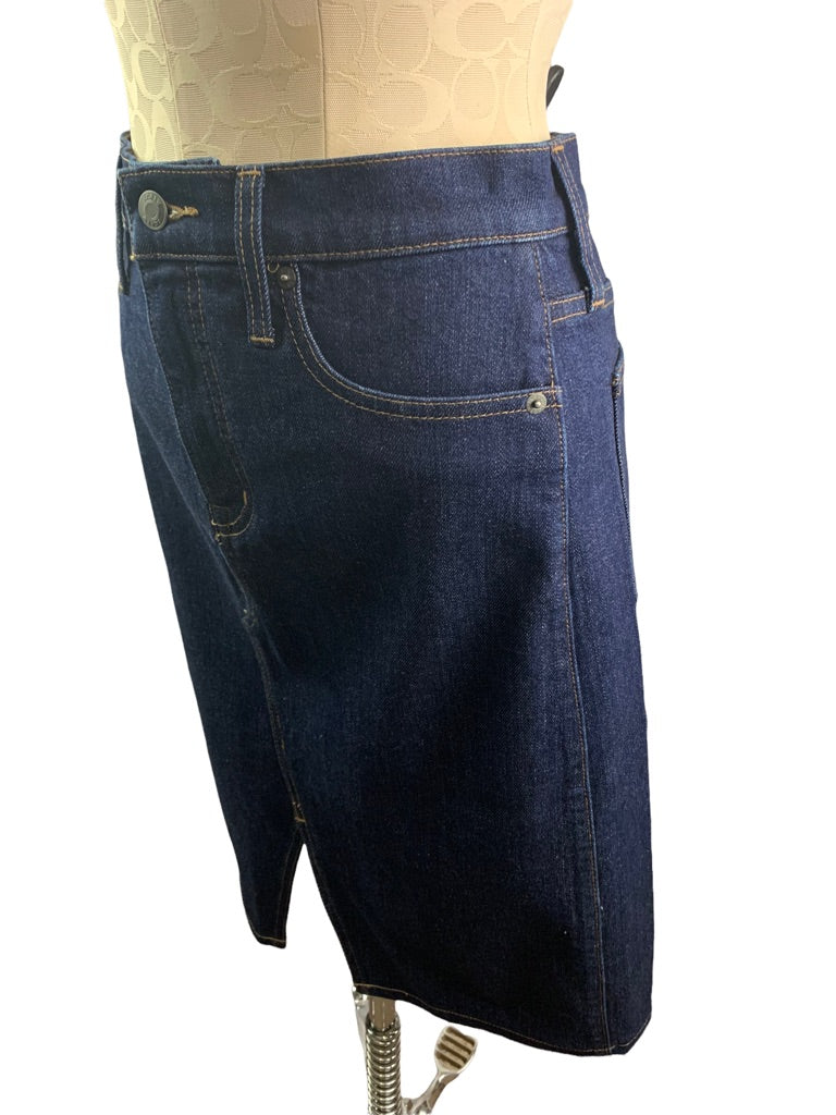 27 J.Crew Dark Rinse Women's Denim Pencil Skirt Jean Style#AJ982