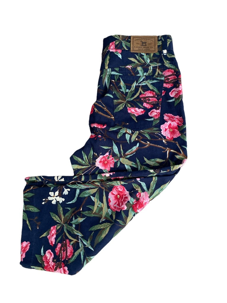 8p Lauren Jeans Co Floral Capri Pants