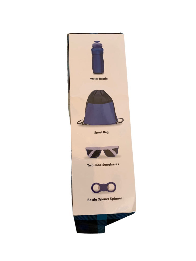 eBay Sports Pack: Water Bottle, Sport Bag, Sunglasses, Spinner Bottle Opener