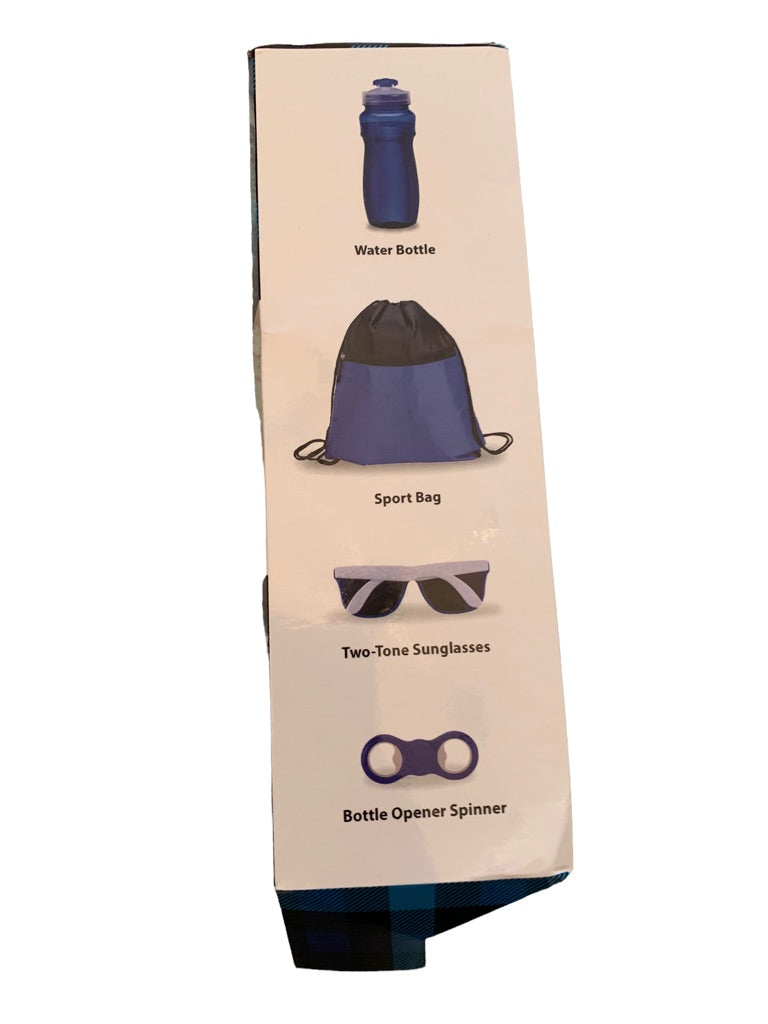 eBay Sports Pack: Water Bottle, Sport Bag, Sunglasses, Spinner Bottle Opener